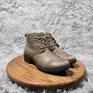 Bogs Kristina Women 7M EU 38 Tan Leather Lace Up Waterproof Outdoor Chukka Boots